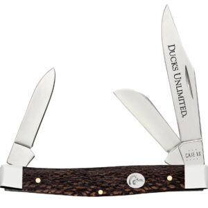 Case XX Ducks Unlimited Black Sycamore Wood Medium Stockman 17531 Tru-Sharp Stainless Steel Pocket Knife