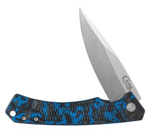 case xx knives marilla frame lock 25895 blue carbon fiber and s35vn stainless pocket knife