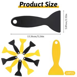 10 Pieces Plastic Scraper Putty Knife Flexible Resin Scraper Paint Scrapers Air Bubble Remover Sticker Installation Tool for 3D Printing Resin Removal Patching Spackling Decal