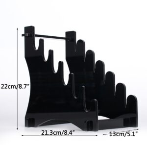 Knife display stand,knife holder,knife stand,knife collection display stand, Acrylic Knife Display Stand for Kitchen Knife Storage or Outdoor Tactical Knife,Knife Organization and Display (black)