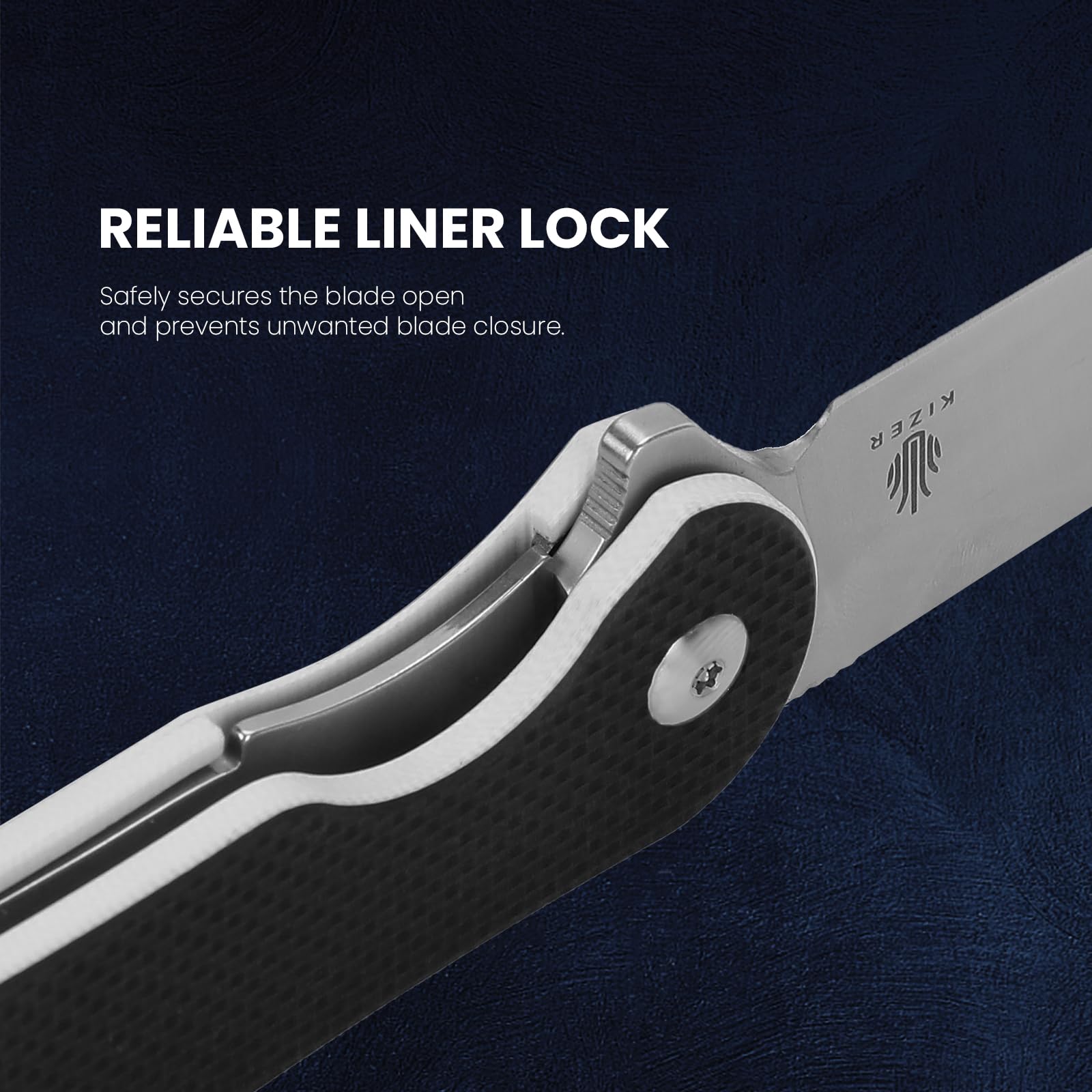 Kizer Sidekick EDC Knife, 2.87 Inches 9Cr18MoV Steel Blade Folding Knife, Black G10 Handle Small Pocket Knives for Men, L3006A1