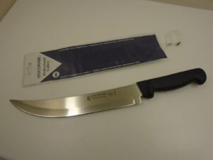 standard traditional 10 inch chefs cimeter knife stiff stainless restaurant kitchen