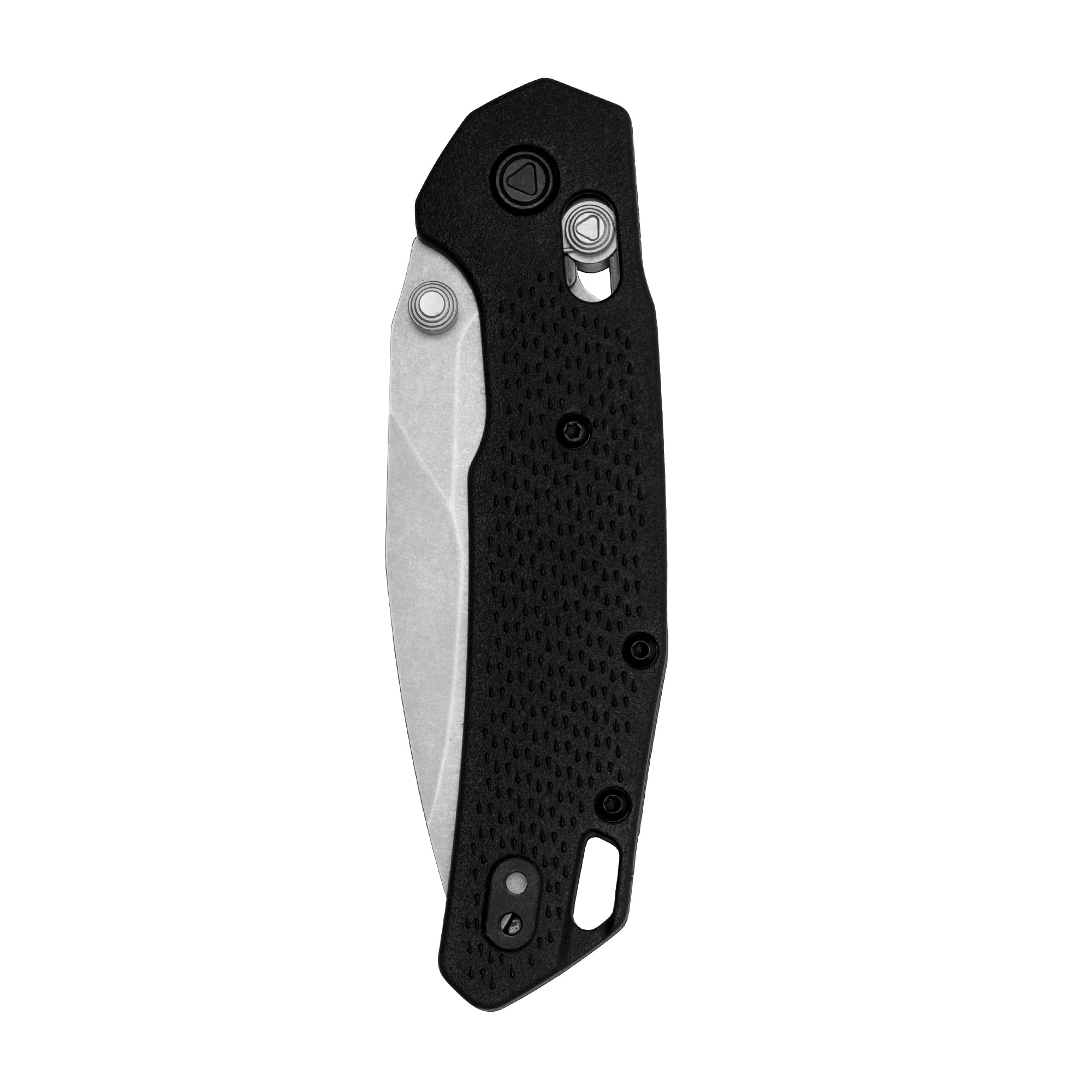 Kershaw Heist Folding Pocket Knife, 3.2 inch Clip Point D2 Steel Blade, Stonewashed Finish, DuraLock Locking Mechanism, Black