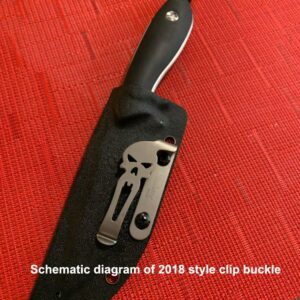 Metal Spring Belt Black Clip for Kydex Sheath Holster Knife Sheath Clips with Screws