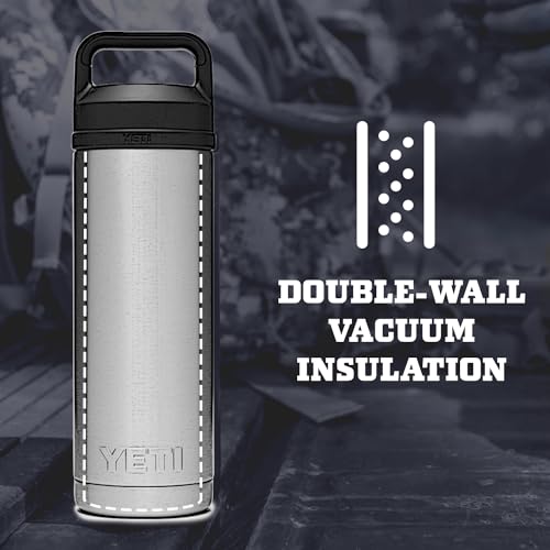 YETI Rambler 18 oz Bottle, Vacuum Insulated, Stainless Steel with Chug Cap, Navy