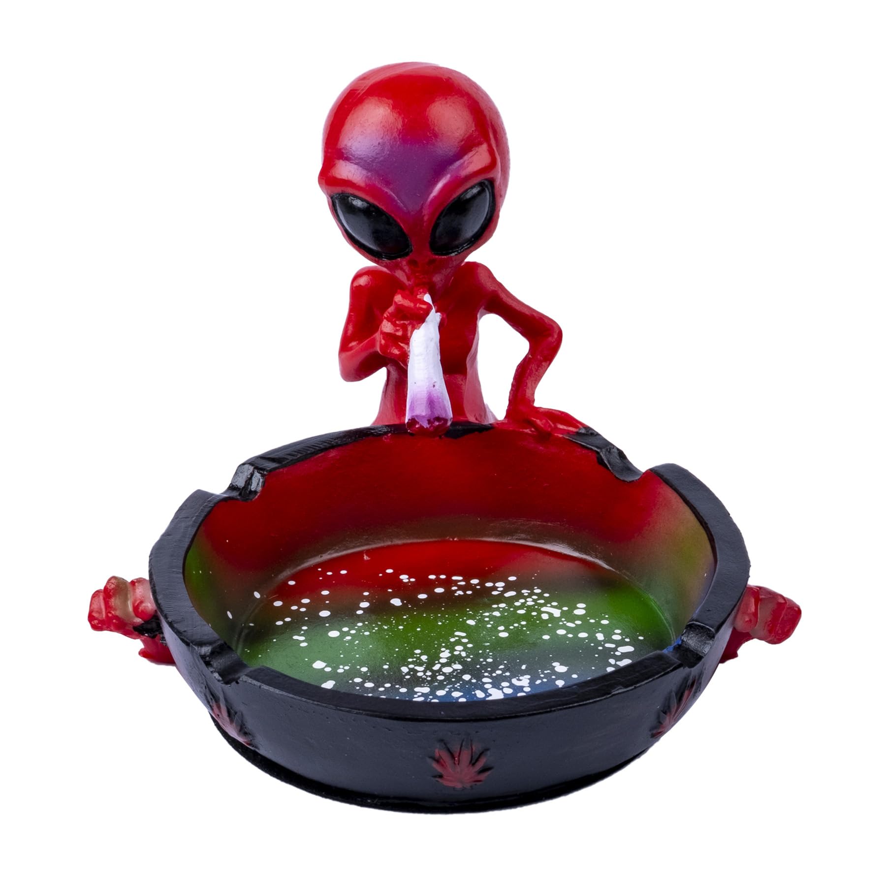 Yblenic Ash Tray Cool Ashtrays for Cigarettes, Alien Fantasy Ashtray Decor for Home Office, Ornament Gifts (Red, Alien)