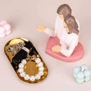 XMGZQ Cozy Couple Key Tray,Couple Statue with Tray,Couple Figurines Key Bowls for Entry Table,Wedding Gift for Couple,Personalized Wedding Gifts for The Couple