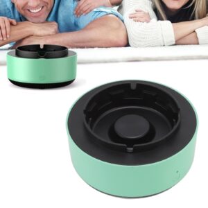 Smart Ashtray, Smokeless Ashtray Low Noise Compact with Aromatherapy Tablet for Office (Green and Black)