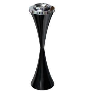 floor standing ashtray with lid 24 inches high standing ashtray outdoor windproof cigar butt ashtray detachable ashtray stand easy to clean tall ashtray stable ashtray for outdoor or indoor use black