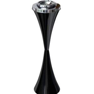 Floor Standing Ashtray with Lid 24 Inches High Standing Ashtray Outdoor Windproof Cigar Butt Ashtray Detachable Ashtray Stand Easy to Clean Tall Ashtray Stable Ashtray for Outdoor or Indoor Use Black