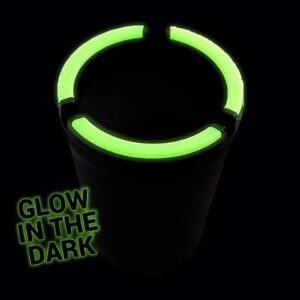 VIP Home Essentials Stub Out Glow in The Dark And Non-Glow - Butt Bucket Ashtray (Black, Regular)