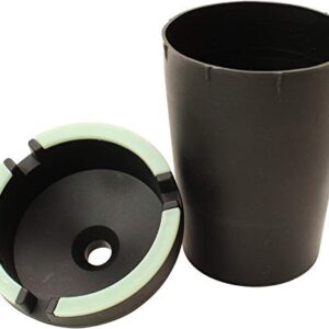 VIP Home Essentials Stub Out Glow in The Dark And Non-Glow - Butt Bucket Ashtray (Black, Regular)