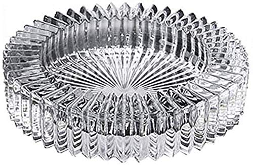 BEST PRODUCT Glass Ashtray/Candy Dish - for Home OR Office - Smoke Collectible Tribal Decoration - (Round) Asymmetrical (6", New Asymmetrical)