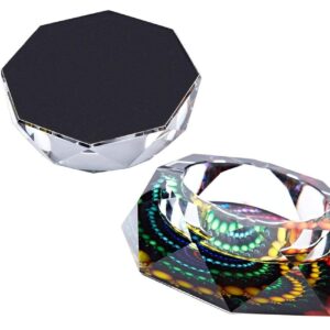 Cigarette Ashtray Ash Holder Case-Creative Crystal Cigarette Ashtray for Indoor or Outdoor Use Ash Holder for Smokers Desktop Smoking Ash Tray for Home Office Decoration (Multicolor)