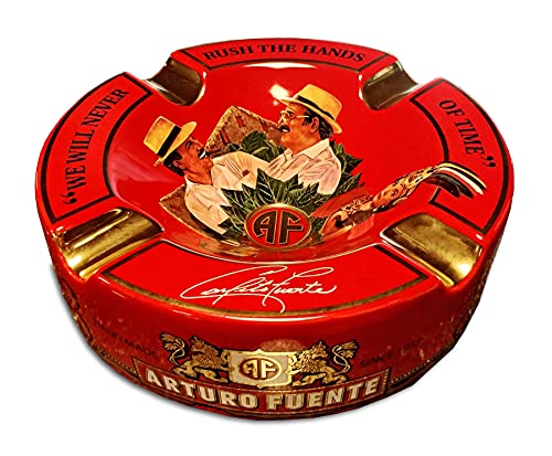 Limited Edition Large 9 inch Arturo Fuente Porcelain Cigar Ashtray Red