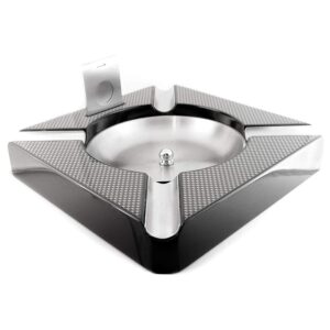 Mrs. Brog Cigar Ashtray with Built-In Cigar Cutter - Holds 4 Cigars - Removable Stainless Steel Bowl - Easy To Clean - Large Ashtray - Perfect Cigar Gift