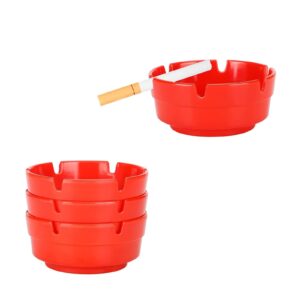 Perfect Stix 4" Red Ashtrays- Pack of 3ct