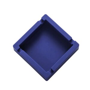 2Pcs Cigar Ashtray Silicone Unbreakable Cigarettes Ashtray Big with 4 Dual-use Rest for Outdoors, Patio, Outside, Indoor (Blue)