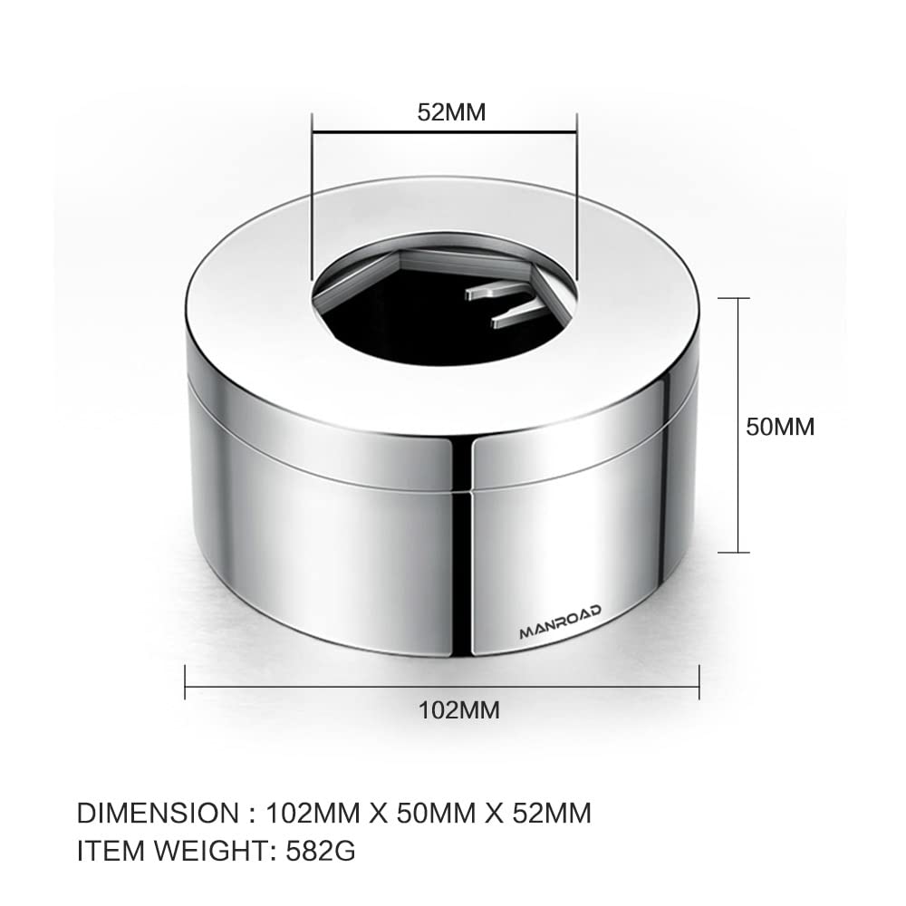 MANROAD Ashtray, Smokeless Ashtrays for Cigarettes Indoor Cigar Ashtrays 304 Stainless Steel Ash Tray Outdoor Car Ashtray with Lid Smell Proof Windproof Ashtray for Home Office Patio Decoration