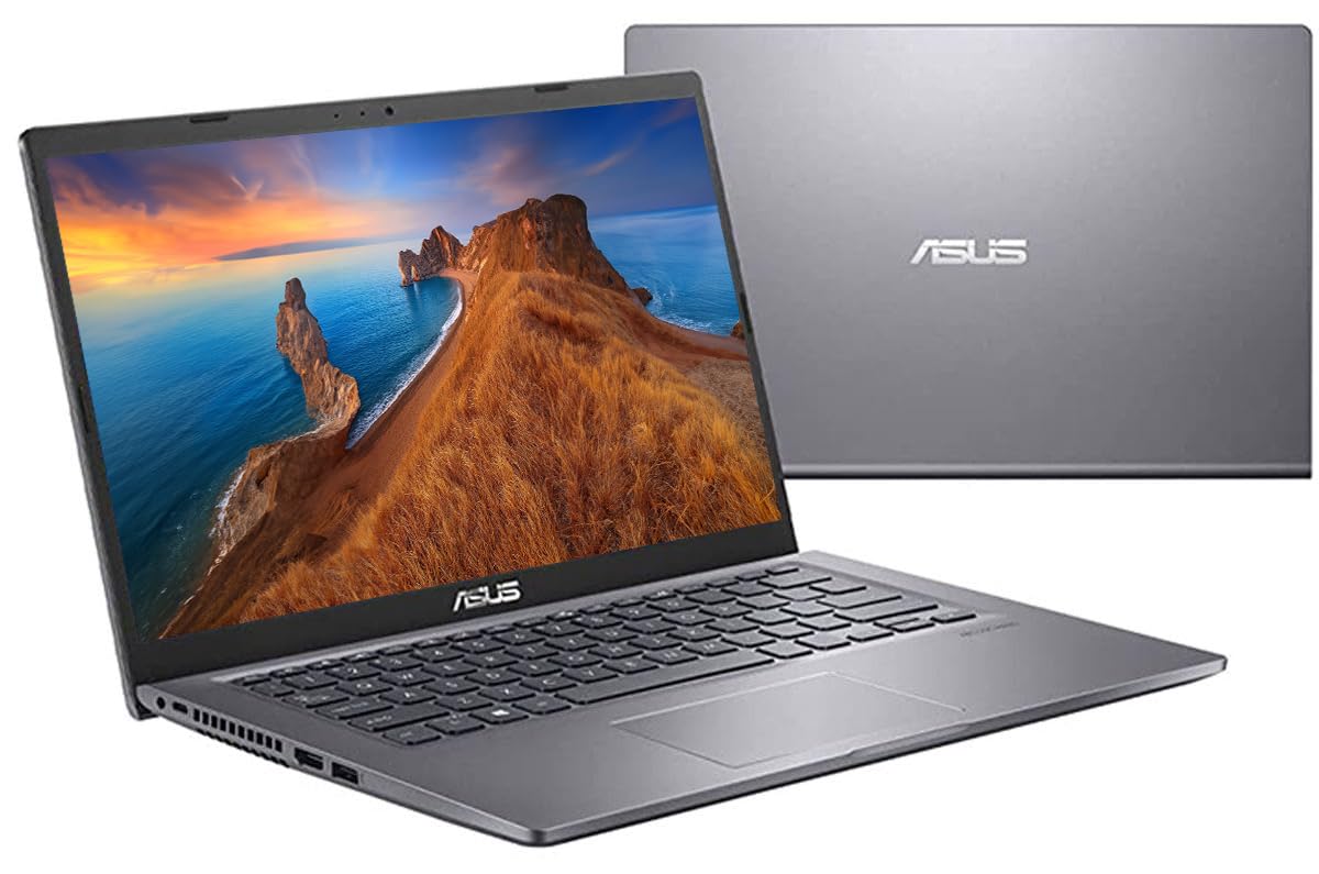 ASUS 14" VivoBook Laptop with Fingerprint Reader & Backlit Keyboard, FHD Display, Intel Core i3-1115G4, 12GB RAM, 512GB SSD, Webcam, HDMI, USB-C, Wi-Fi 5, Windows 11 Home, Grey