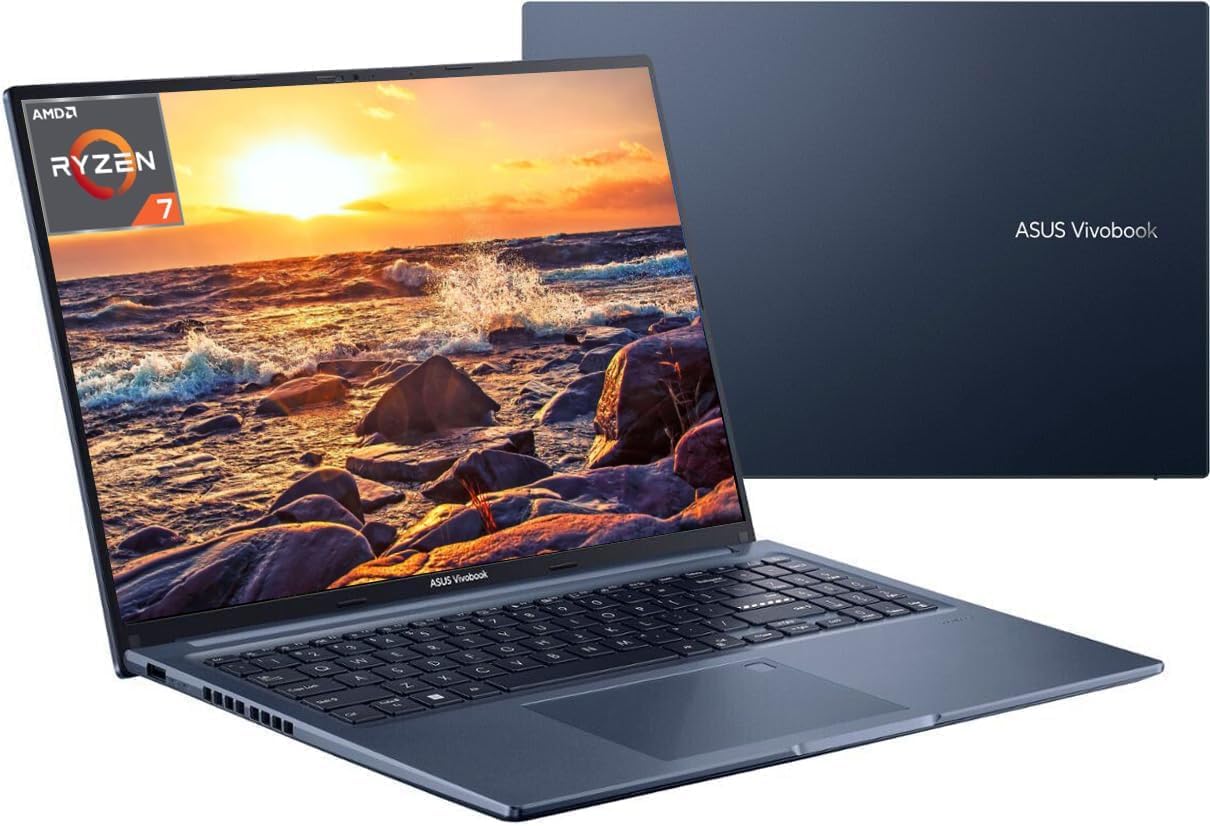 ASUS 2023 Newest Vivobook Laptop, 16" HD Display, AMD Ryzen 7 5800HS Processor(Beat i7-1195G7), 16GB RAM, 1TB SSD, AMD Radeon Graphics, WiFi 6, Chiclet Keyboard, Thin and Light, Windows 11 Home