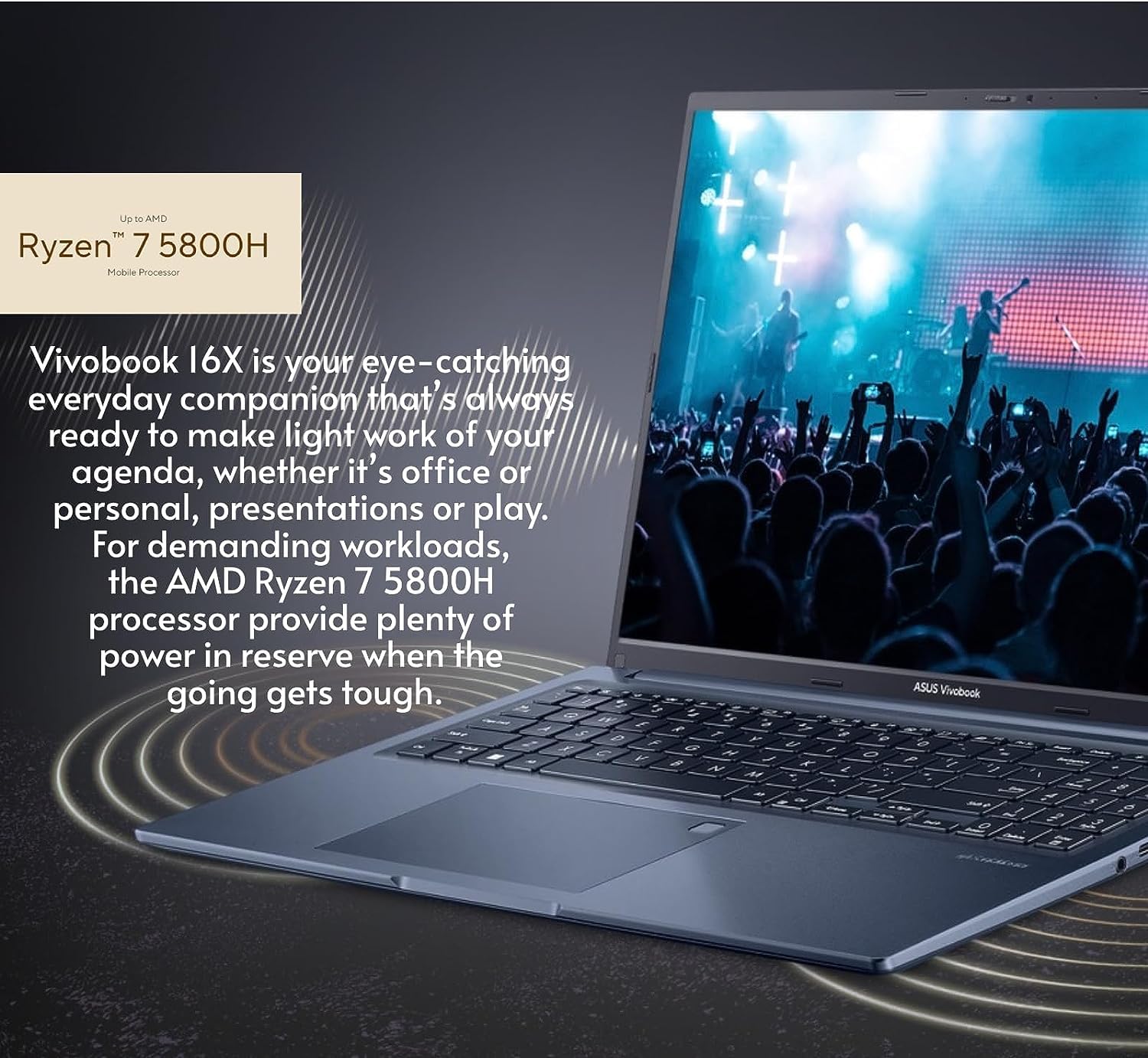 ASUS 2023 Newest Vivobook Laptop, 16" HD Display, AMD Ryzen 7 5800HS Processor(Beat i7-1195G7), 16GB RAM, 1TB SSD, AMD Radeon Graphics, WiFi 6, Chiclet Keyboard, Thin and Light, Windows 11 Home