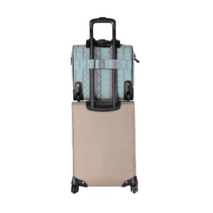 Steve Madden Designer 15 Inch Carry on Suitcase- Small Weekender Overnight Business Travel Luggage- Lightweight 2- Rolling Spinner Wheels Under Seat Bag for Women(Legends Teal)