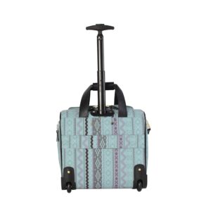 Steve Madden Designer 15 Inch Carry on Suitcase- Small Weekender Overnight Business Travel Luggage- Lightweight 2- Rolling Spinner Wheels Under Seat Bag for Women(Legends Teal)