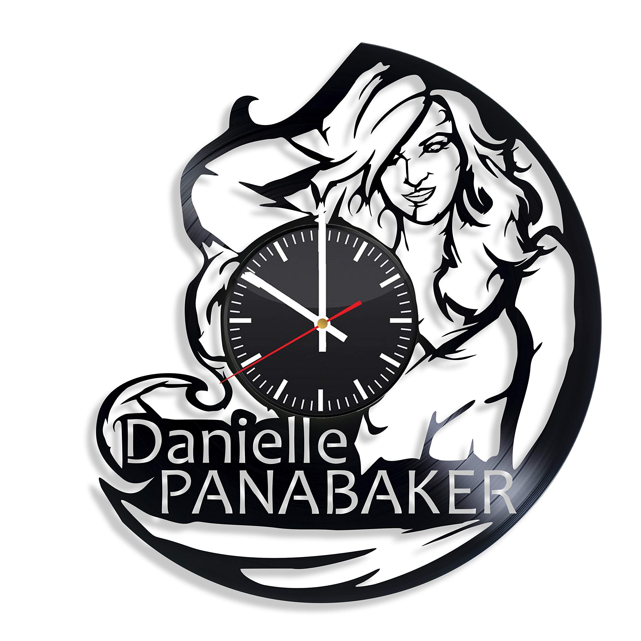 BroStore Decor Danielle Panabaker Vinyl Wall Clock, Clock with The Image of The Actor, American Actress, Art, Danielle Nicole Panabaker Gift for Any Occasion