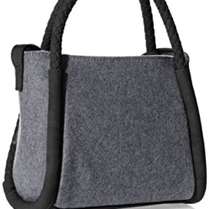 Danielle Nicole Womens Brigit Wool Blend Mini Bucket Handbag Gray Small