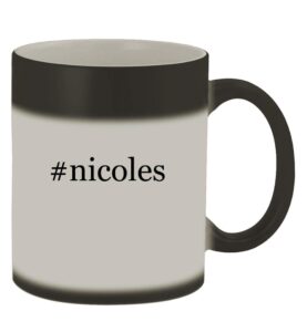 knick knack gifts #nicoles - 11oz hashtag magic color changing mug, matte black