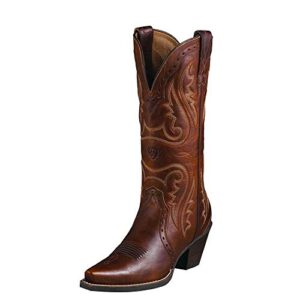 ariat womens heritage western x toe western boot vintage carmel 10 wide