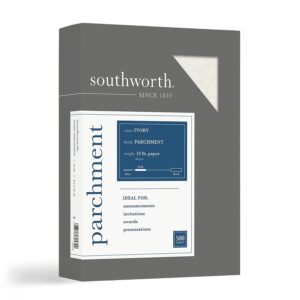southworth parchment paper - for laser print - letter - 8.50quot; x 11quot; - 24 lb - parchment - 500 / box - ivory