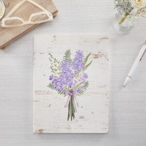 Southworth Planner (January 2024-December 2024), 8.5" x 11", Lovely Lavender Floral Bouquet, Premium 28#/105 gsm Paper, Large Flex Cover (91030)