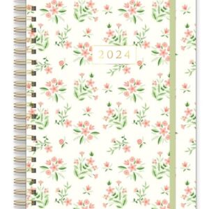 Southworth Planner (January 2024-December 2024), 8.5" x 11", Coral Bouquets, Premium 28#/105 gsm Paper, Large Twin Wire (91056)