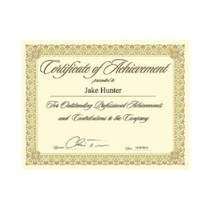 Southworth® Premium Foil Certificates, 8 1/2" x 11", 66 Lb, Ivory/Gold Foil Fleur, Pack Of 15