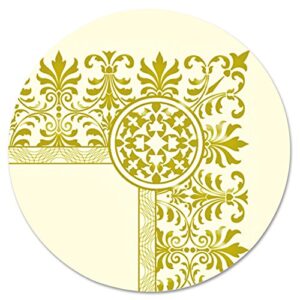 Southworth® Premium Foil Certificates, 8 1/2" x 11", 66 Lb, Ivory/Gold Foil Fleur, Pack Of 15