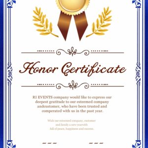 Professional Certificate Paper 8.5 x 11 for Printing, Diploma Paper, Award Certificates Paper, 80 lb, 15 Count, Gold Foil Border, for Office, Business Awards, Graduation, School (Blue)