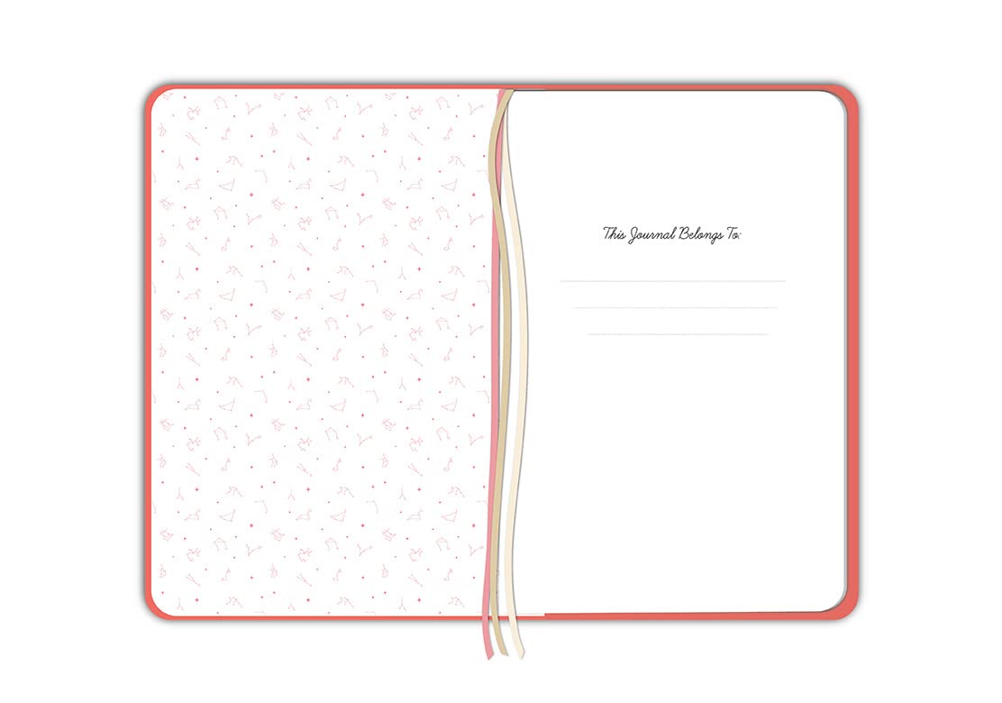 Southworth Medium Case Bound Journal, 5.5" x 8.25", Boho Mystical Pink, Premium 28 lb/105 gsm Paper, 160 Lined Sheets (91388)