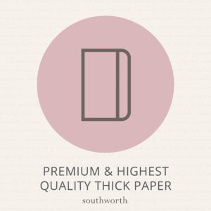 Southworth Medium Case Bound Journal, 5.5" x 8.25", Cashmere Sweet Heart Design, Premium 28 lb/105 gsm Paper, 160 Lined Sheets (91274)