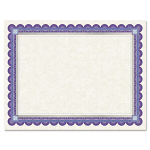 Southworth CT1R Foil-Enhanced Parchment Certificates Ivory/Blue/Silver 24 lb 8.5 x 11 15/Pk