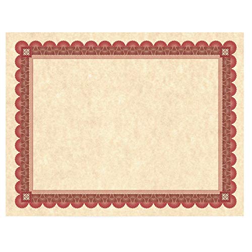 Southworth® Foil-Enhanced Parchment Certificates, 8 1/2" x 11", 24 lb, Copper/Red/Brown, Pack of 25