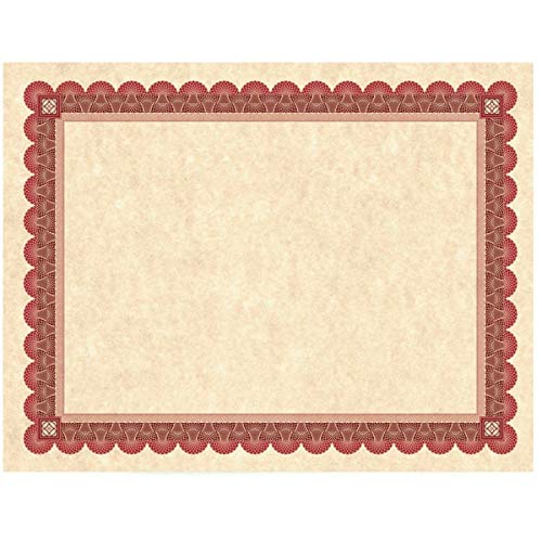 Southworth® Foil-Enhanced Parchment Certificates, 8 1/2" x 11", 24 lb, Copper/Red/Brown, Pack of 25