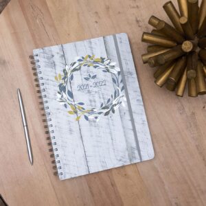 Southworth Academic Planner (July 2021-June 2022), 8.5" x 11", Rustic Floral Wreath, 28 lb./105 GSM Paper, Large Twin Wire (91015)