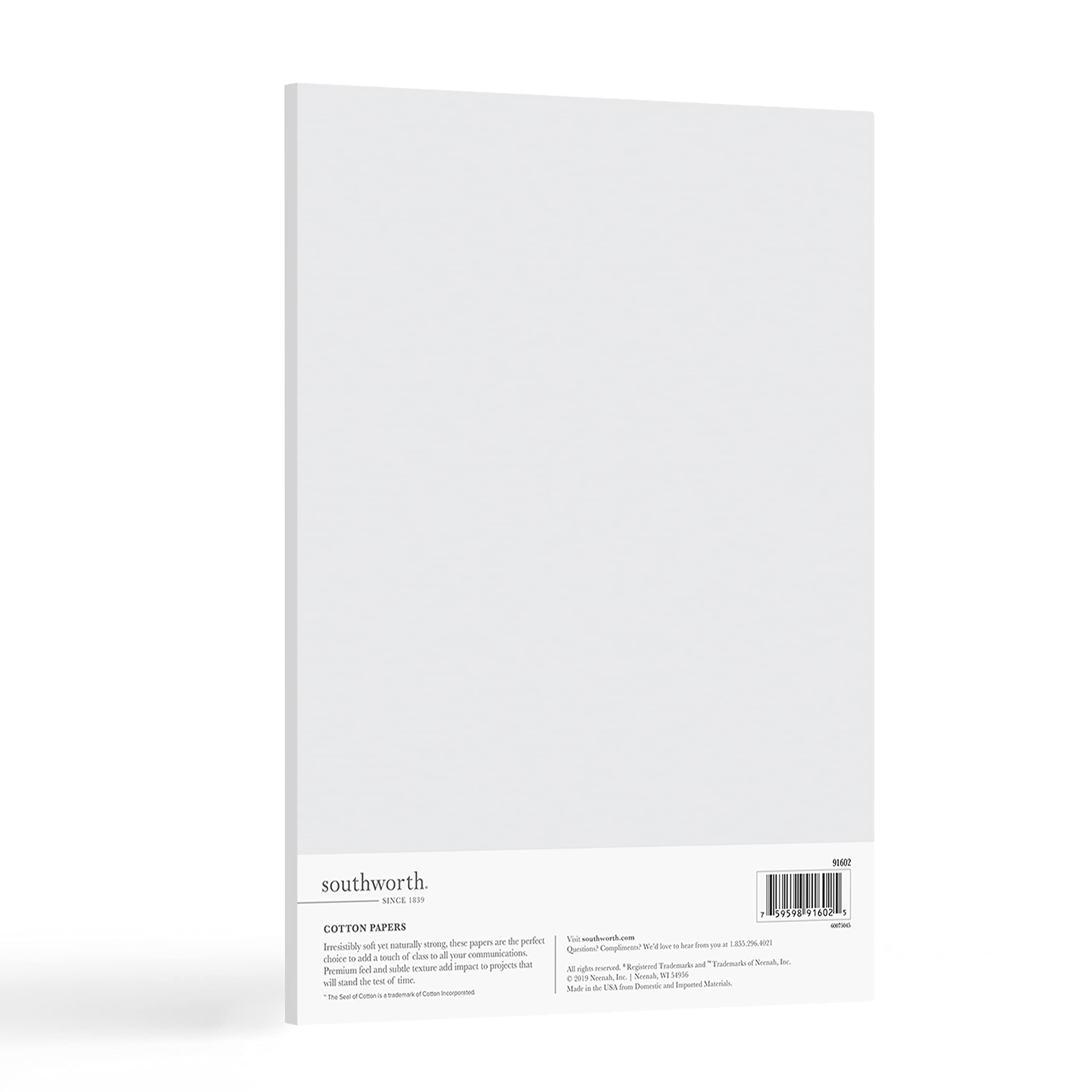 Southworth® 100% Cotton Business Paper, Letter Paper Size, 32 Lb, Gray, Pack Of 50 Sheets