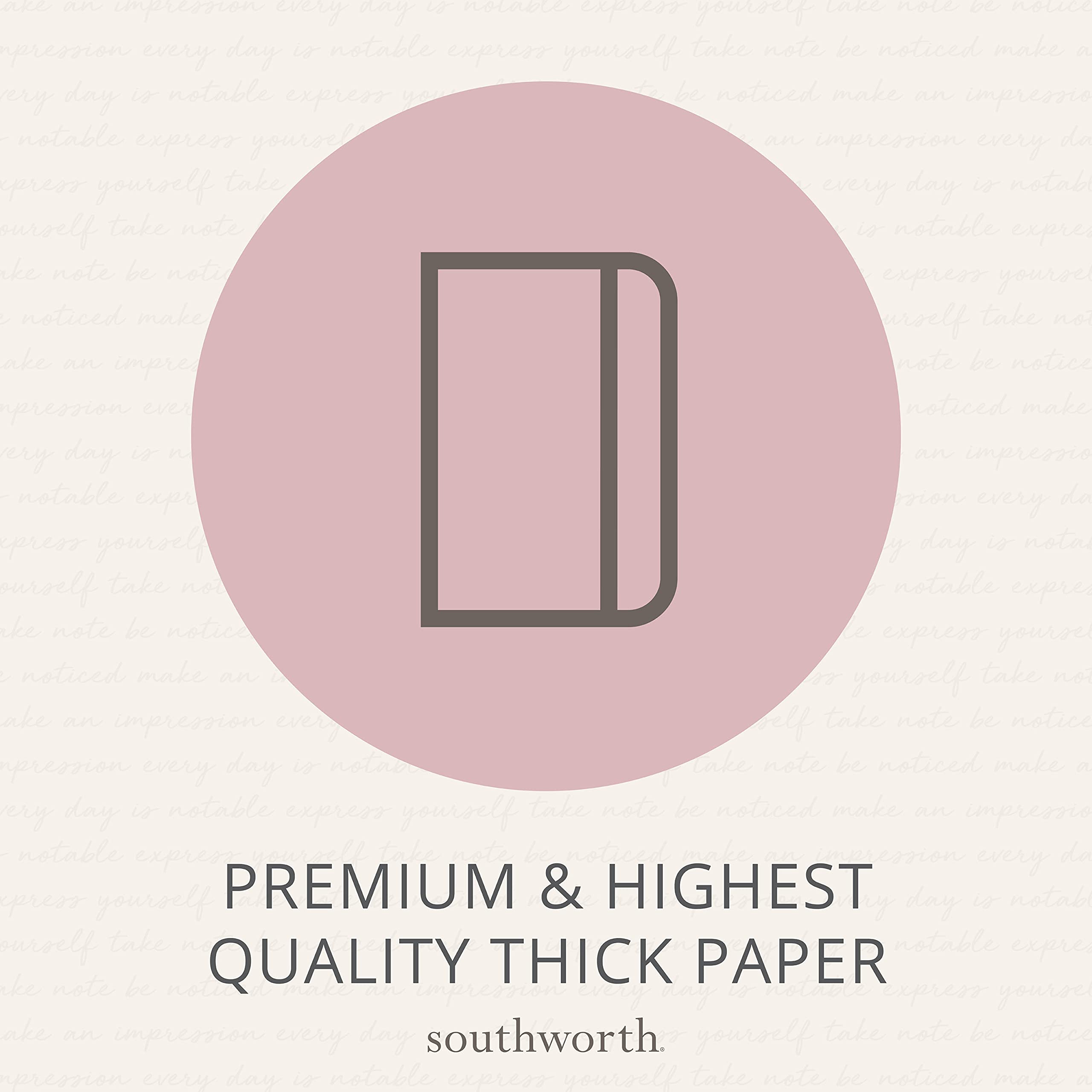 Southworth Premium Journal, 5.5”x 8.25”, Mint Burst Design, Premium 28lb/105gsm Paper, Medium Book Bound Journal, 3 Ribbon Placeholders, 80 Ruled Sheets/160 Ruled Pages (91926)