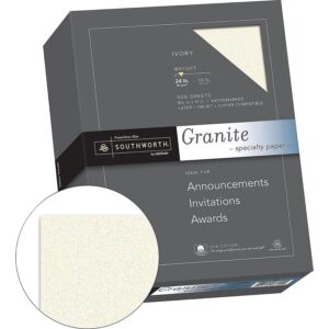 Southworth 934C Granite Specialty Paper Ivory 24 lbs. 8-1/2 x 11 25% Cotton 500/Box