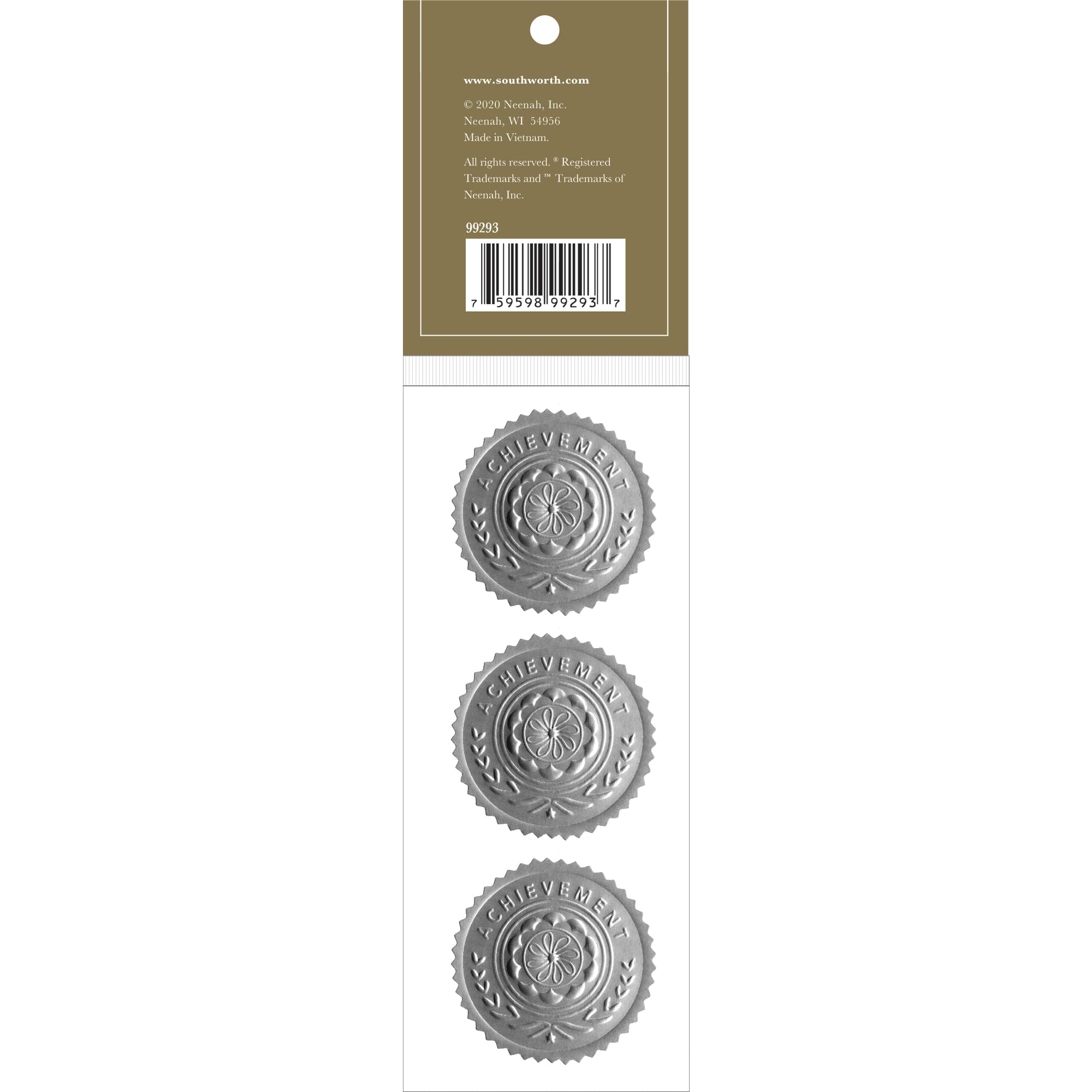 Southworth® Award/Certificate Seals, Silver, Pack of 15