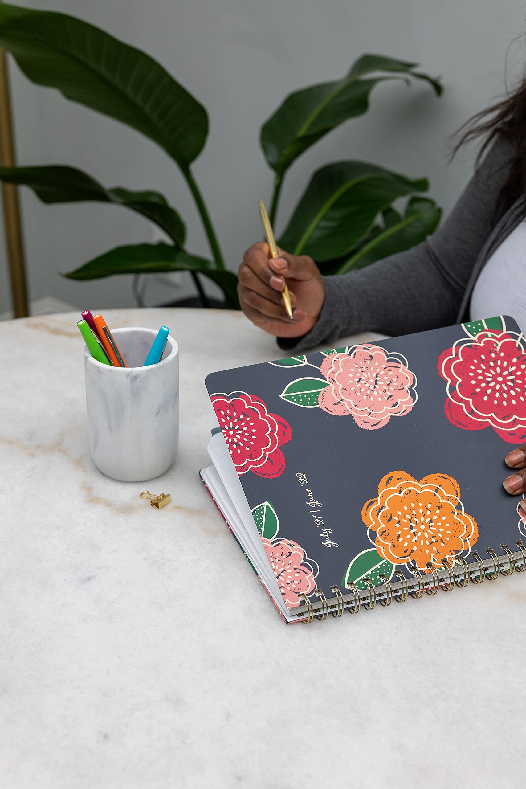 Southworth Academic Planner (July 2021-June 2022), 8.5" x 11" Bright Floral, 28 lb./105 gsm Paper, Large Twin Wire (92114)