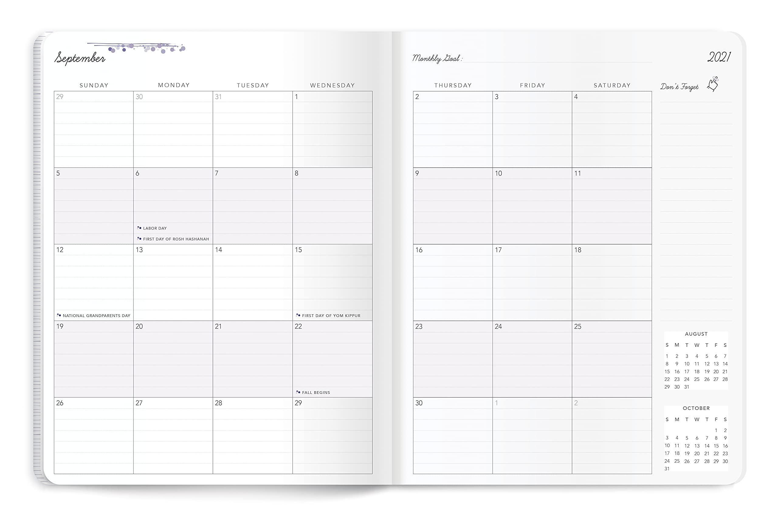 Southworth Academic Planner (July 2021-June 2022), 8.5" x 11", Lavender Metallic Burst, 28 lb./105 gsm Paper, Large Flex (92119)